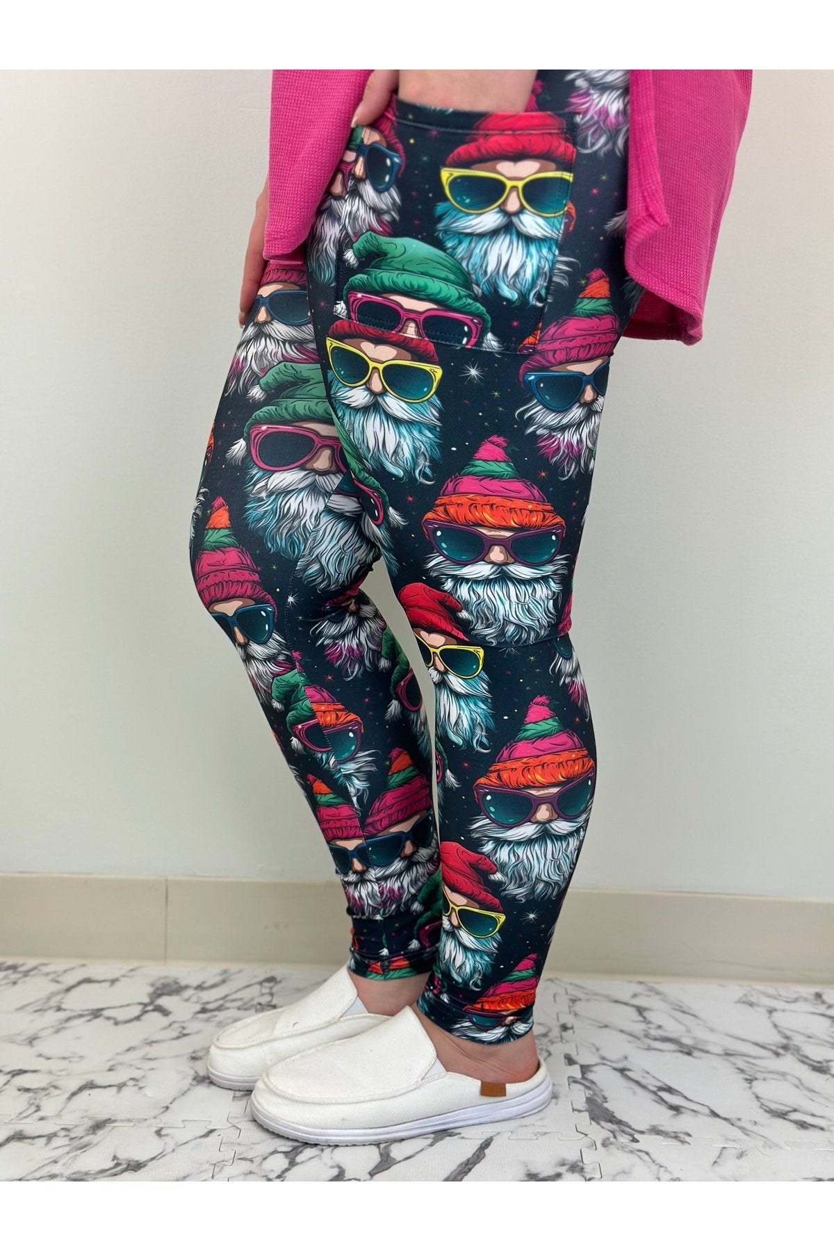 Santa Face Leggings w/ Pockets