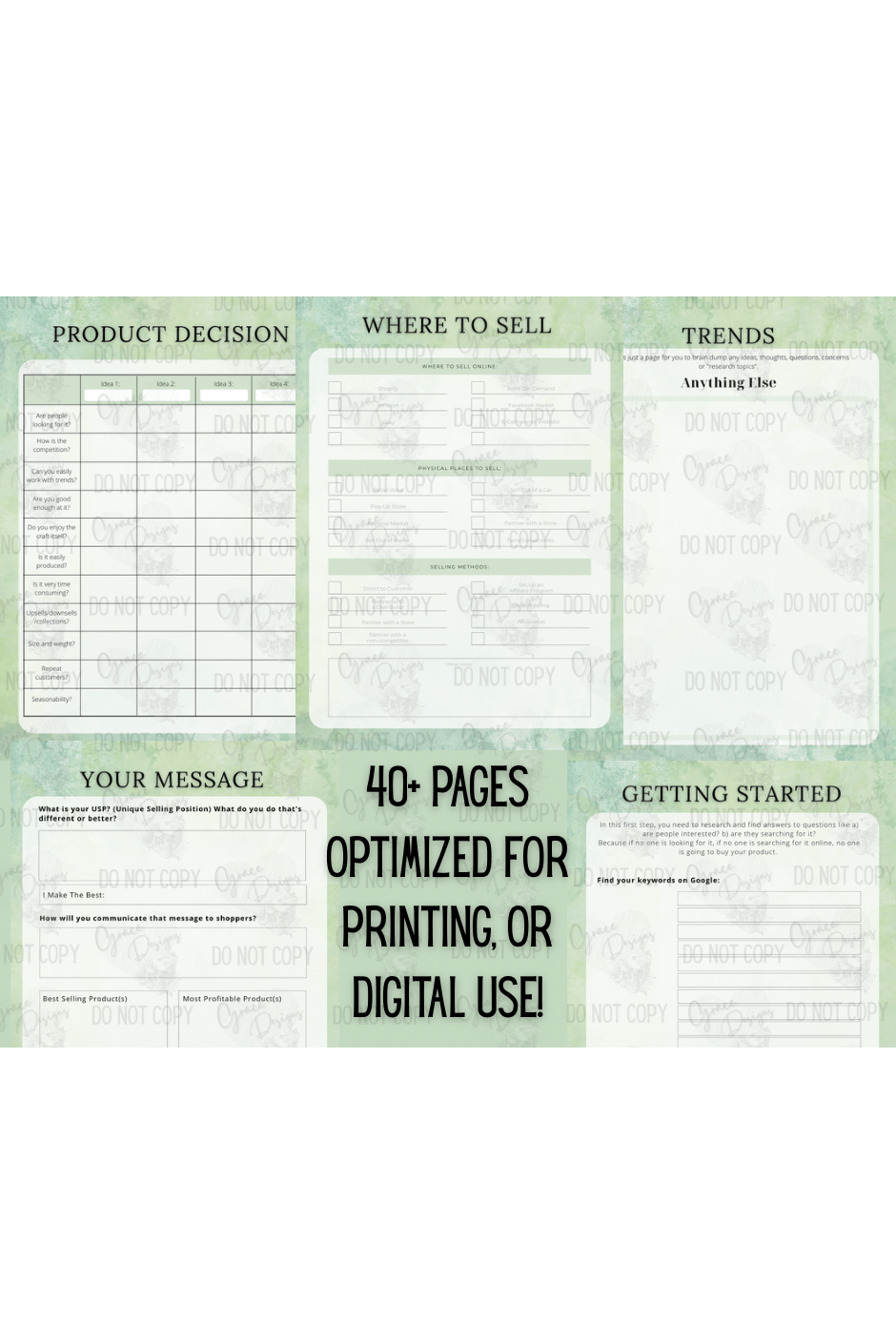 Home Based Business Planner (Digital or Print)| Start Your Own Business | Crochet, Knit, Soap, Candles, Paint, Cricut and more! Learn to be your own boss!