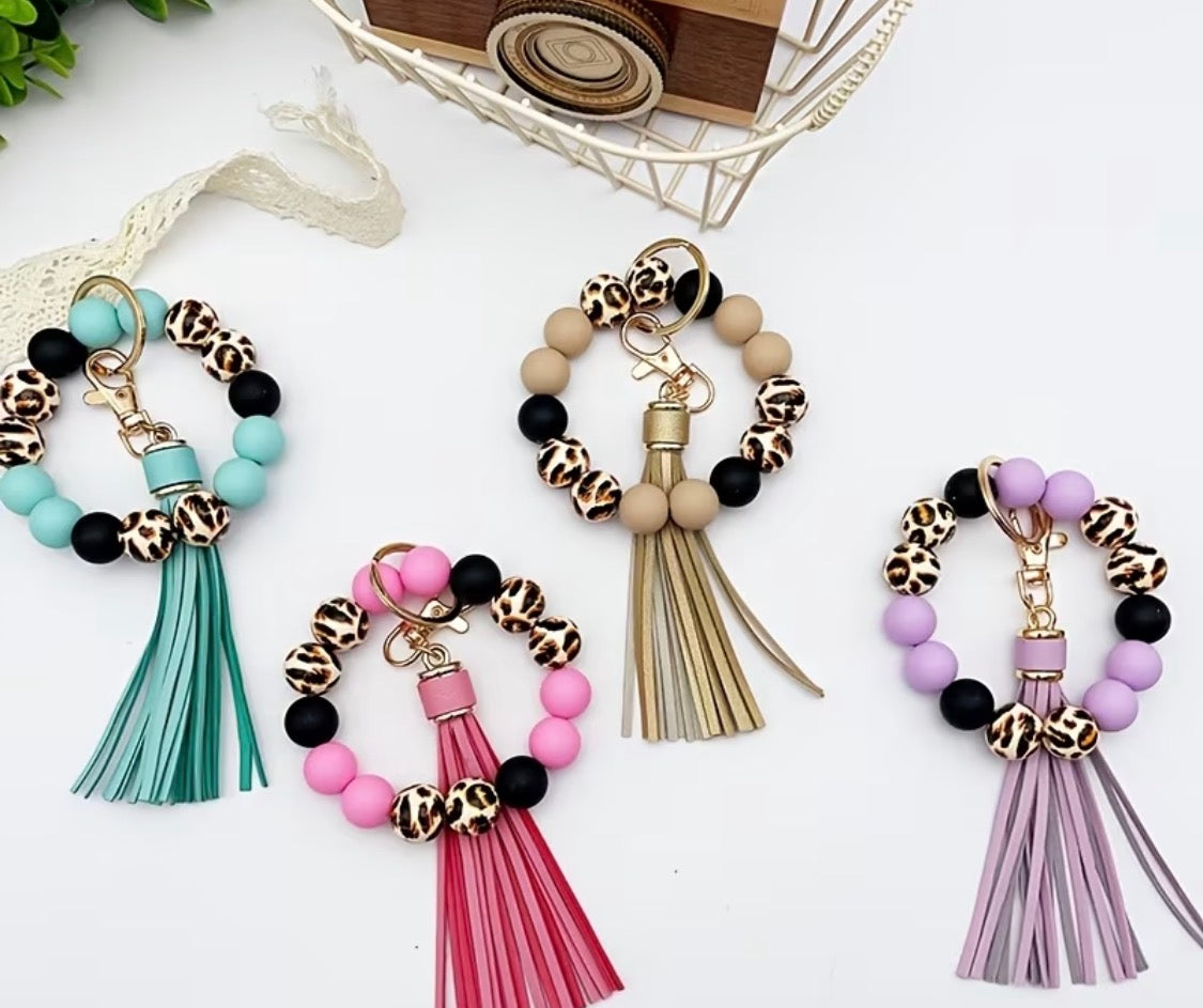 Animal Print Wristlet Keychain