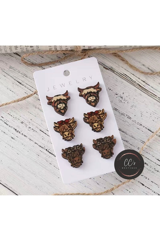 Hereford Cow Earring Set