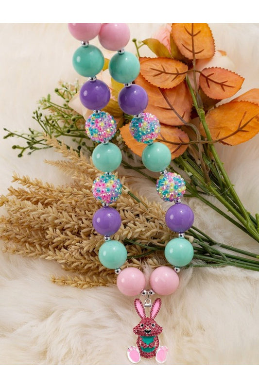 Easter Bunny Bubble Bead Necklace