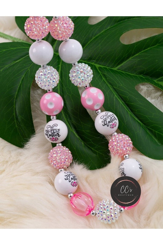 Happy Easter Bubble Bead Necklace