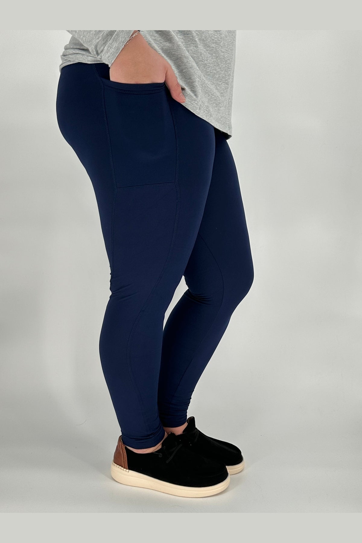 Navy Sports Pocket Leggings