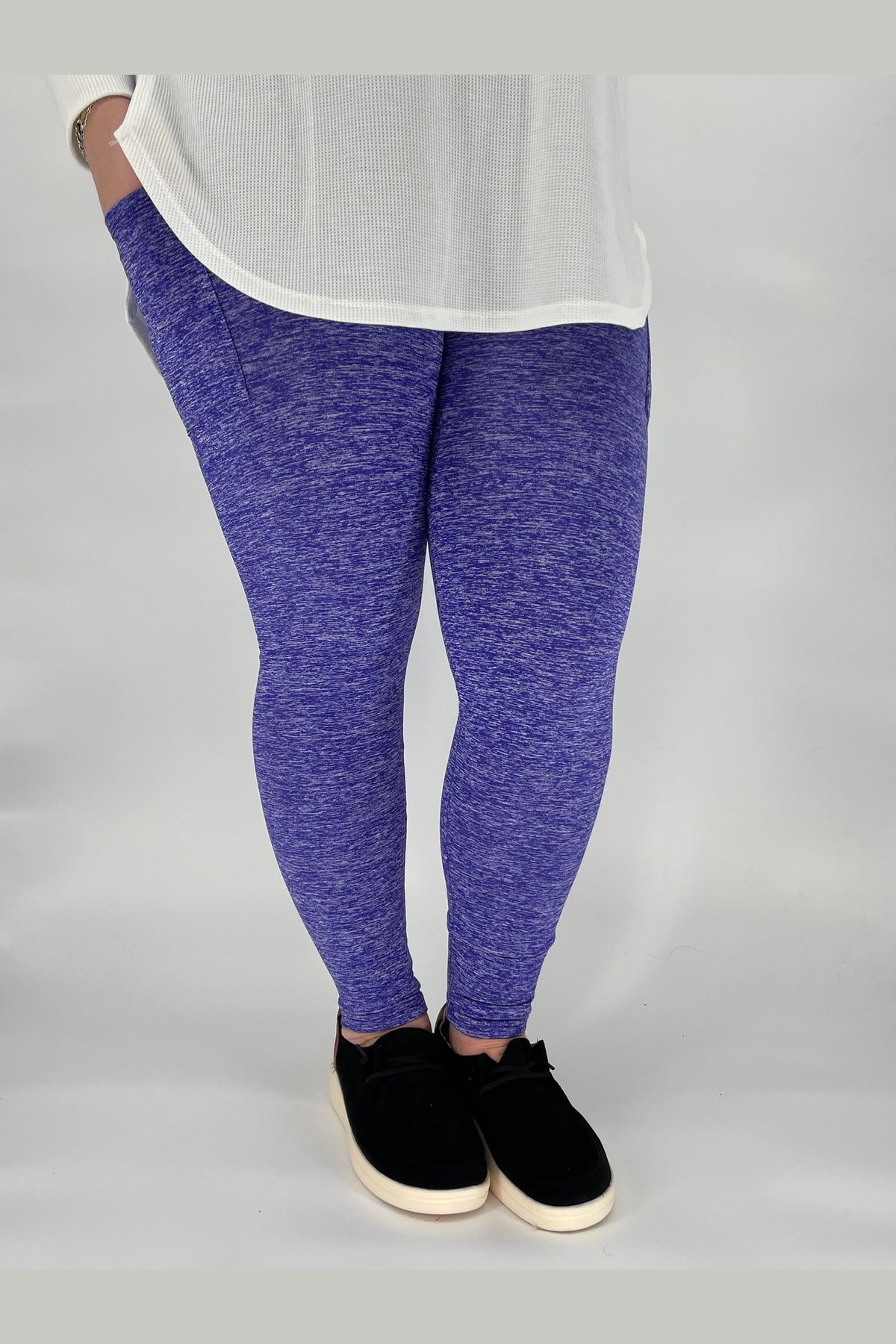 Purple Fleece Leggings w/ Pockets