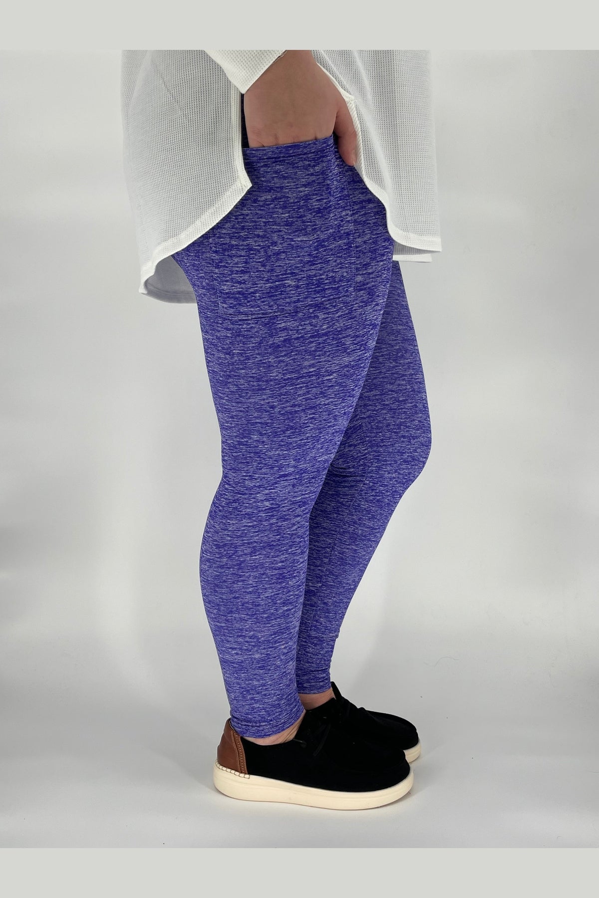 Purple Fleece Leggings w/ Pockets