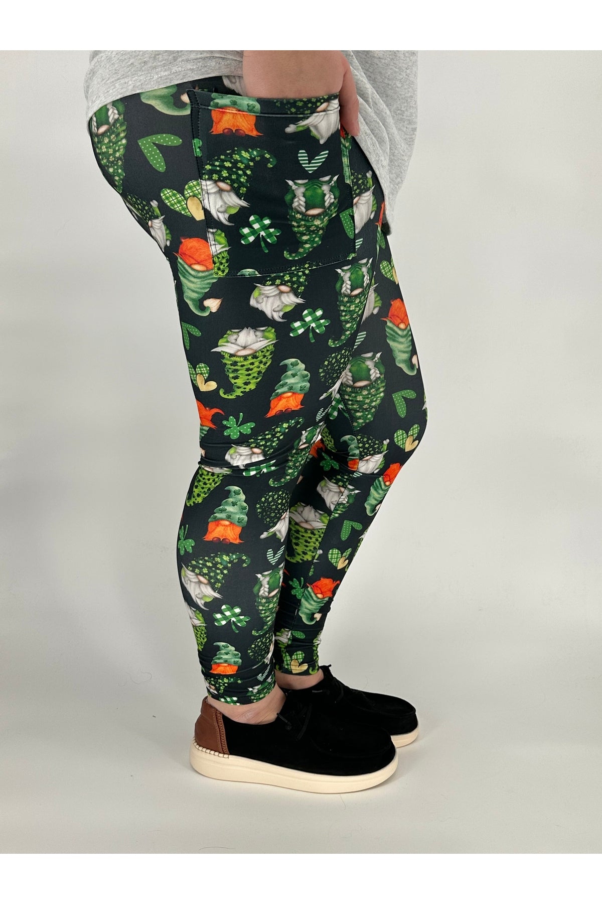 St Patty Gnome Leggings w/ Pockets