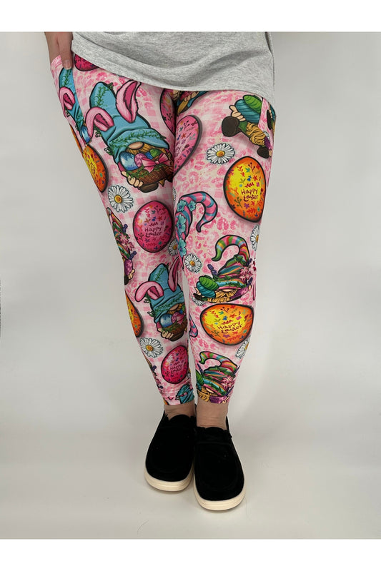Easter Gnome Leggings w/ Pockets
