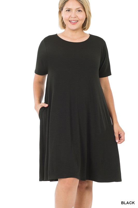 Plus Zenana Dress w/Pockets