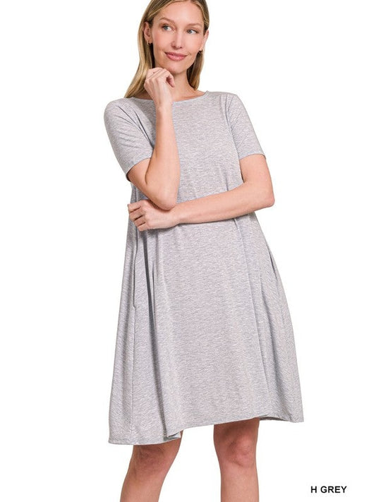 Zenana Flared Dress w/Pockets