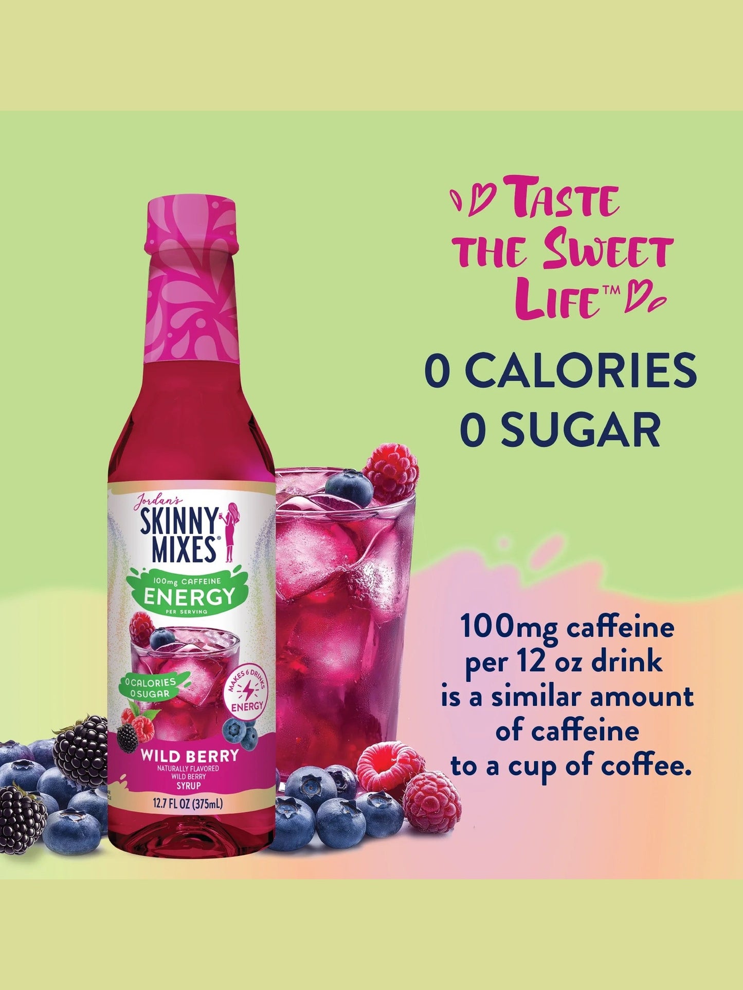 Jordan's Wildberry Energy Skinny Syrup