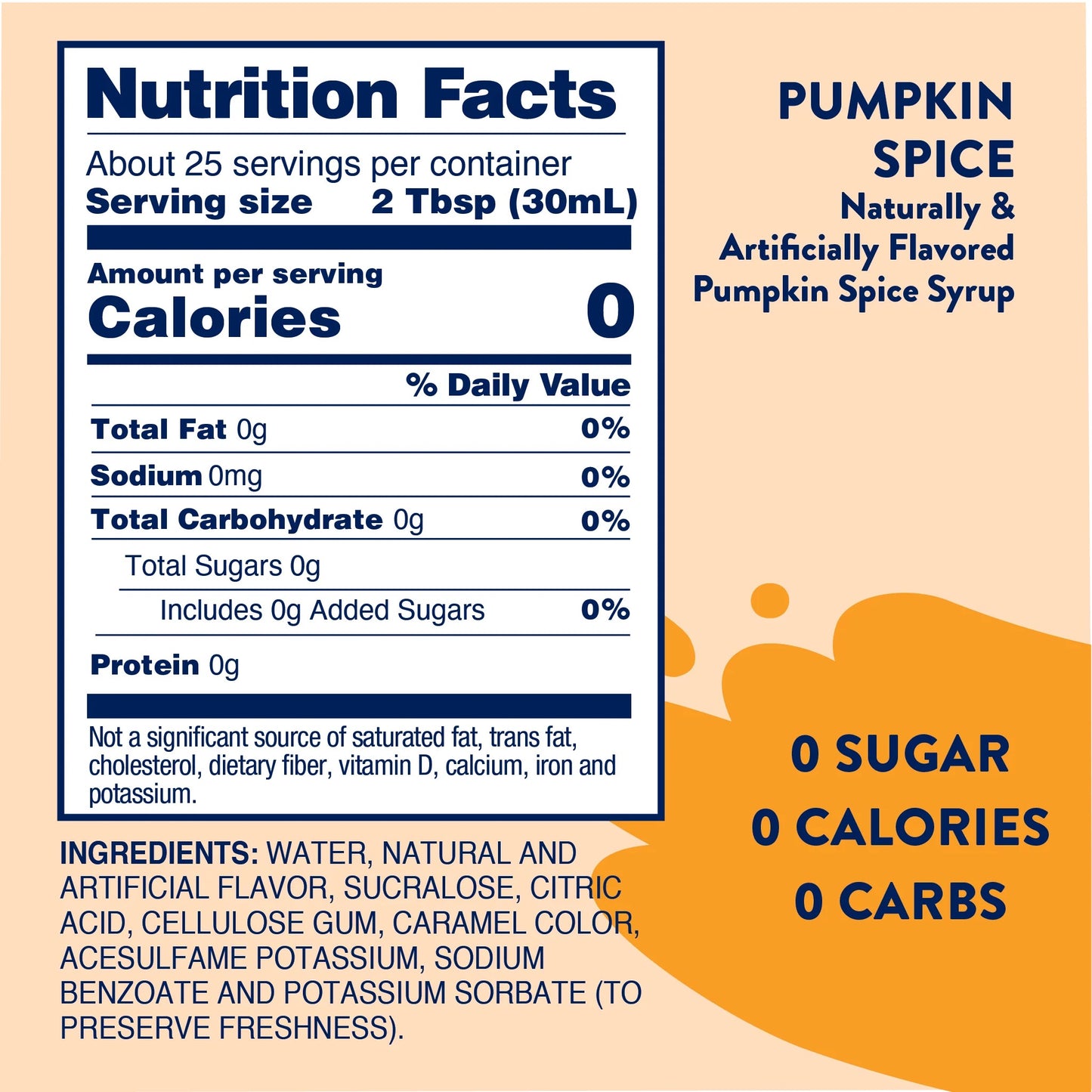 Jordan's Pumpkin Spice Skinny Syrup