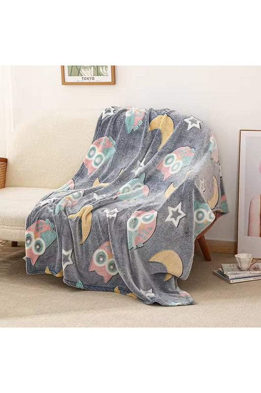 Hooting Owl Glow Blanket