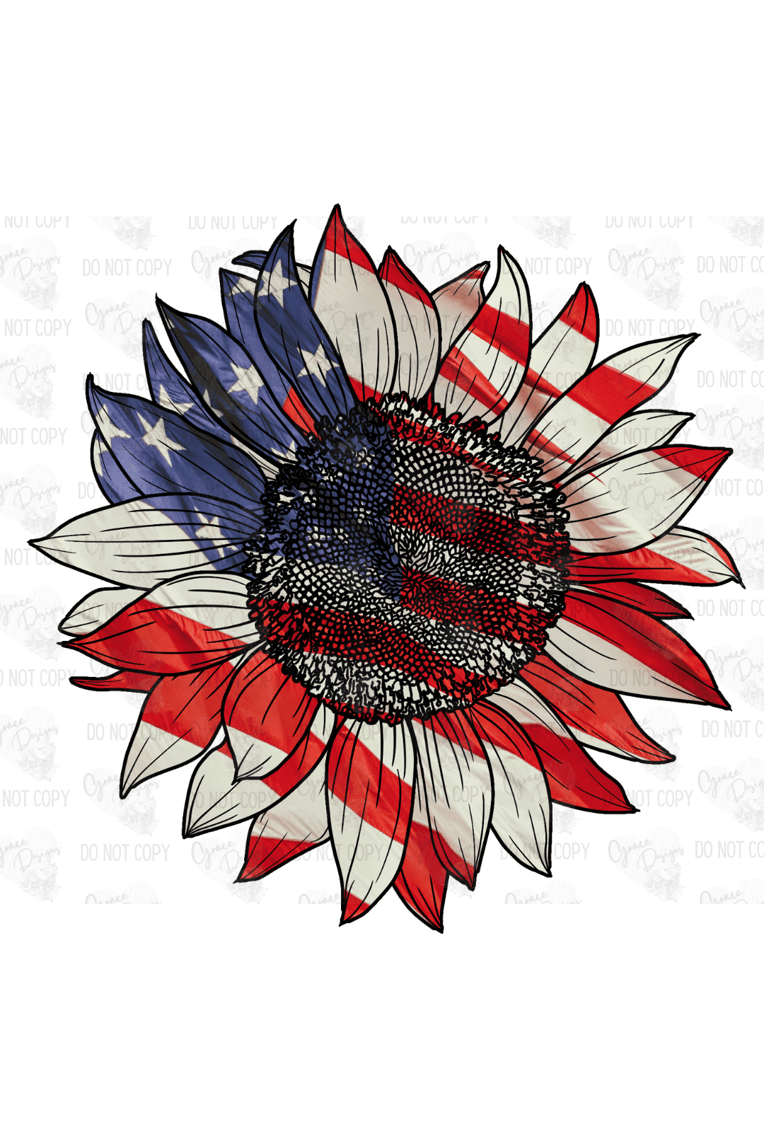 Sunflower Flag Design - Patriotic
