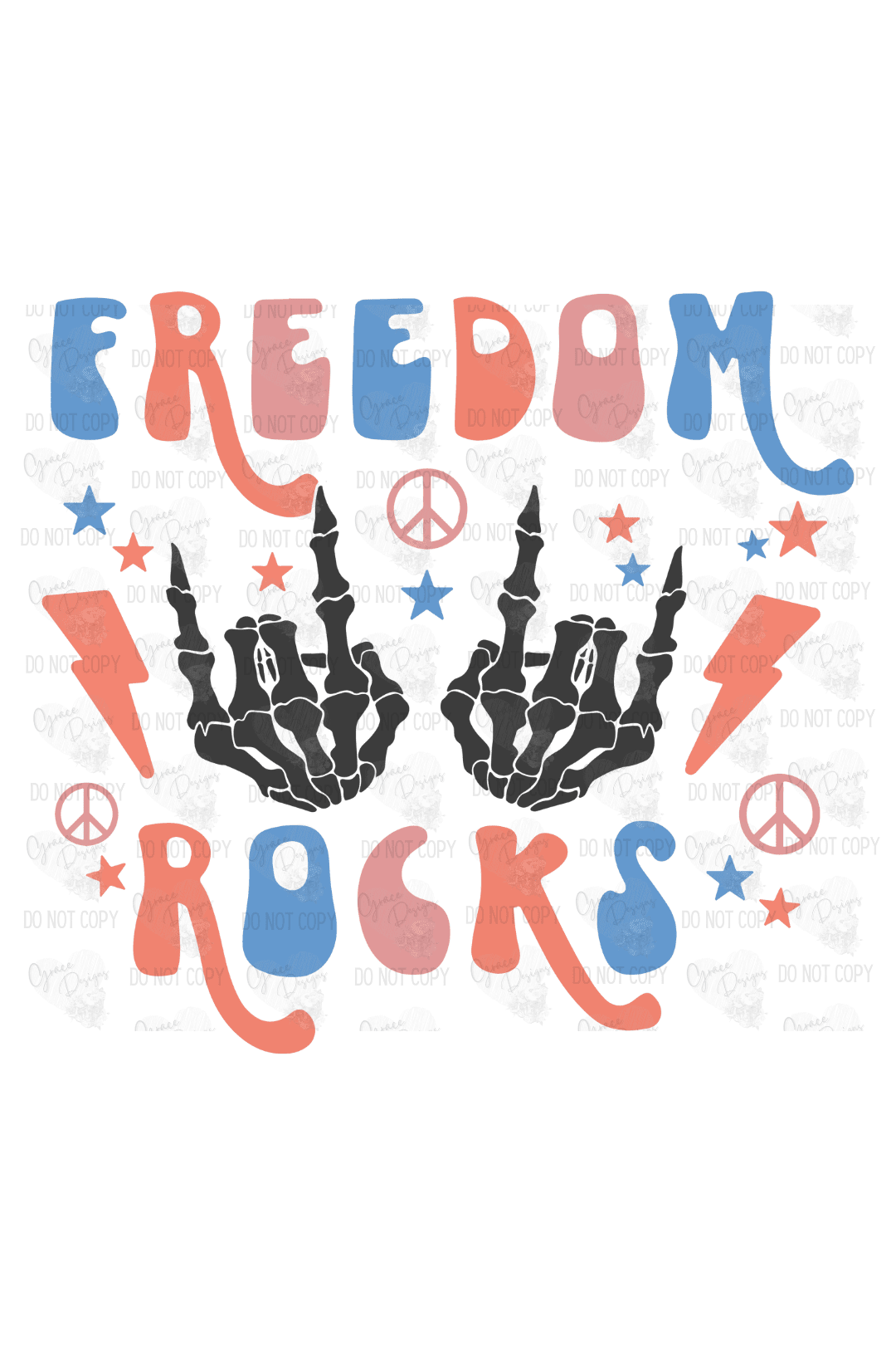 Freedom Rocks Design - Patriotic