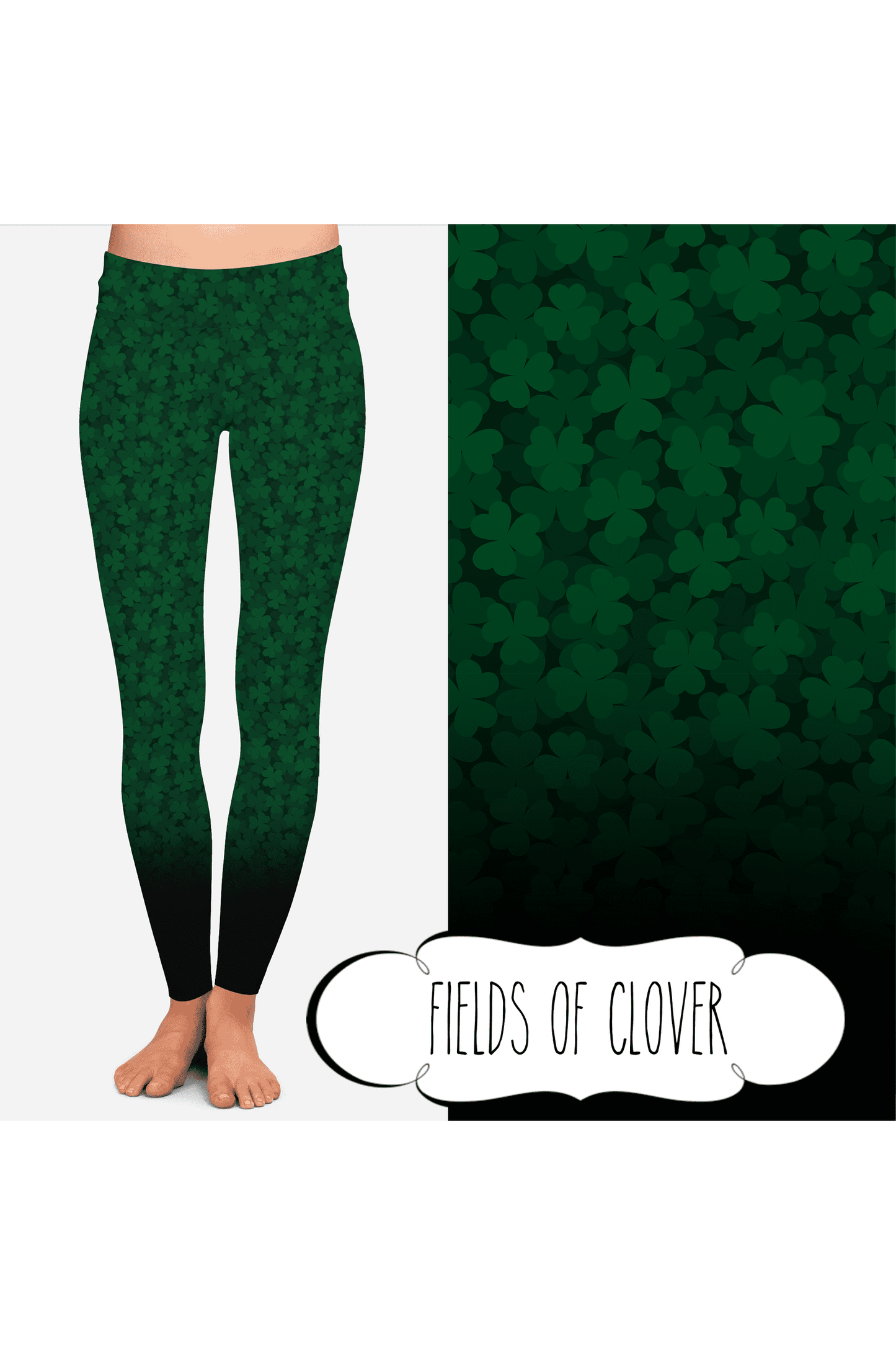 Yoga Style Leggings - Fields Of Clover by Eleven & Co.