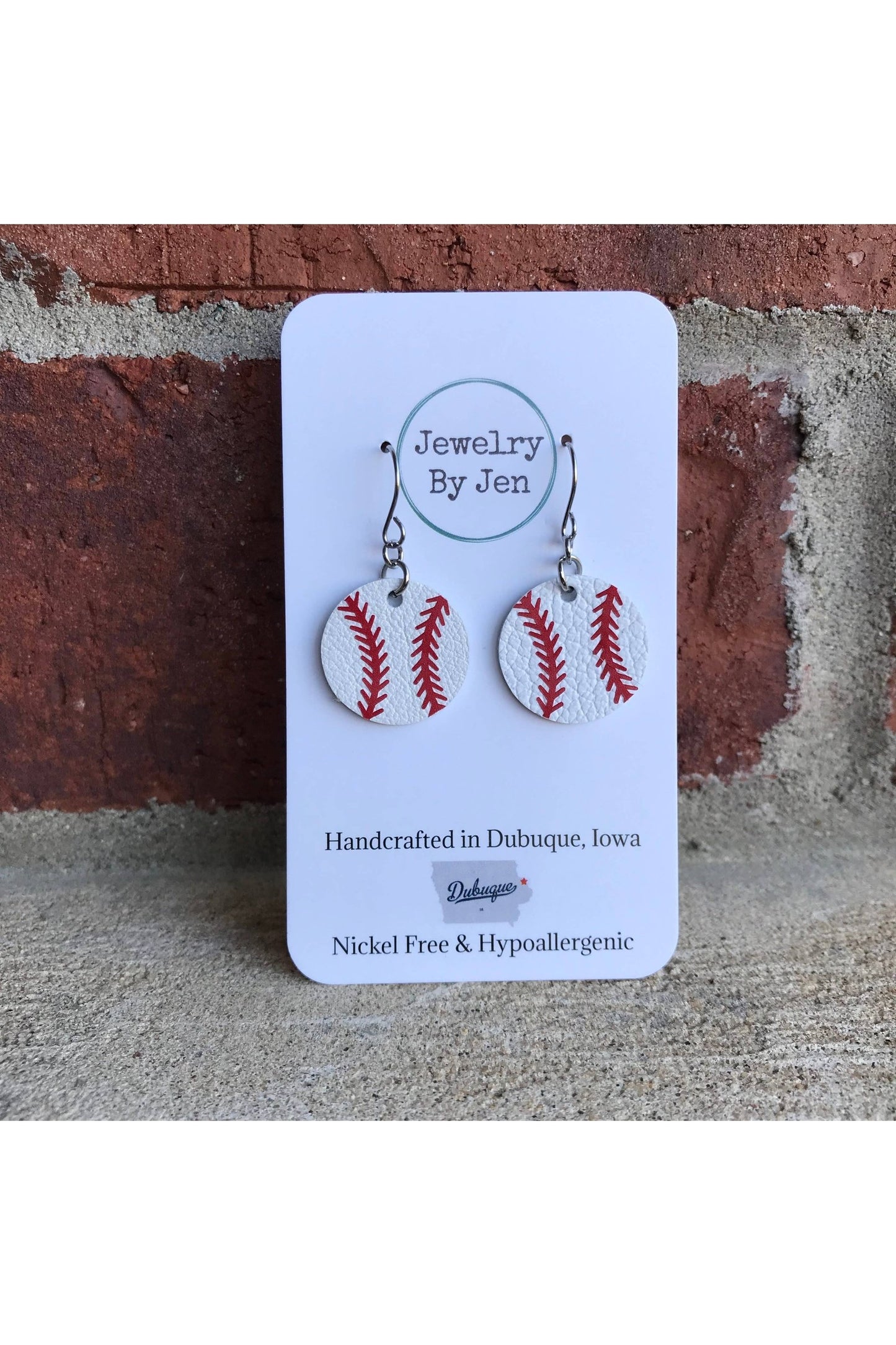 Small Baseball Earrings