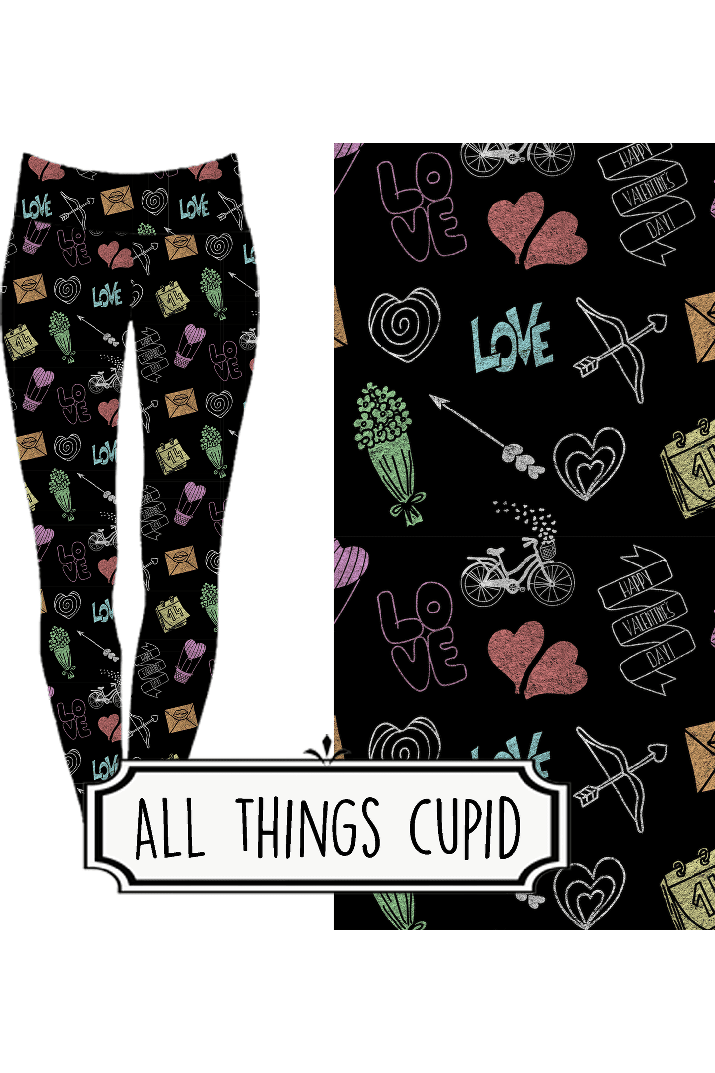 Yoga Style Leggings - All Things Cupid by Eleven & Co.