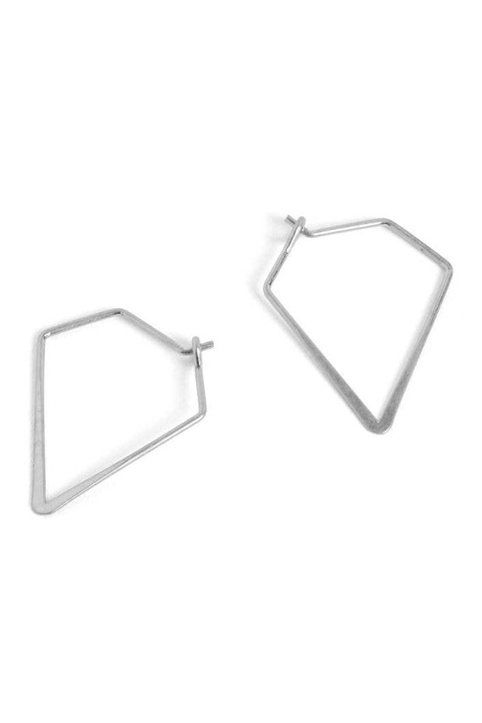 Unique Hoop Earrings - Silver
