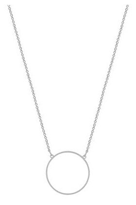 Silver Open Circle 16"-18" Necklace