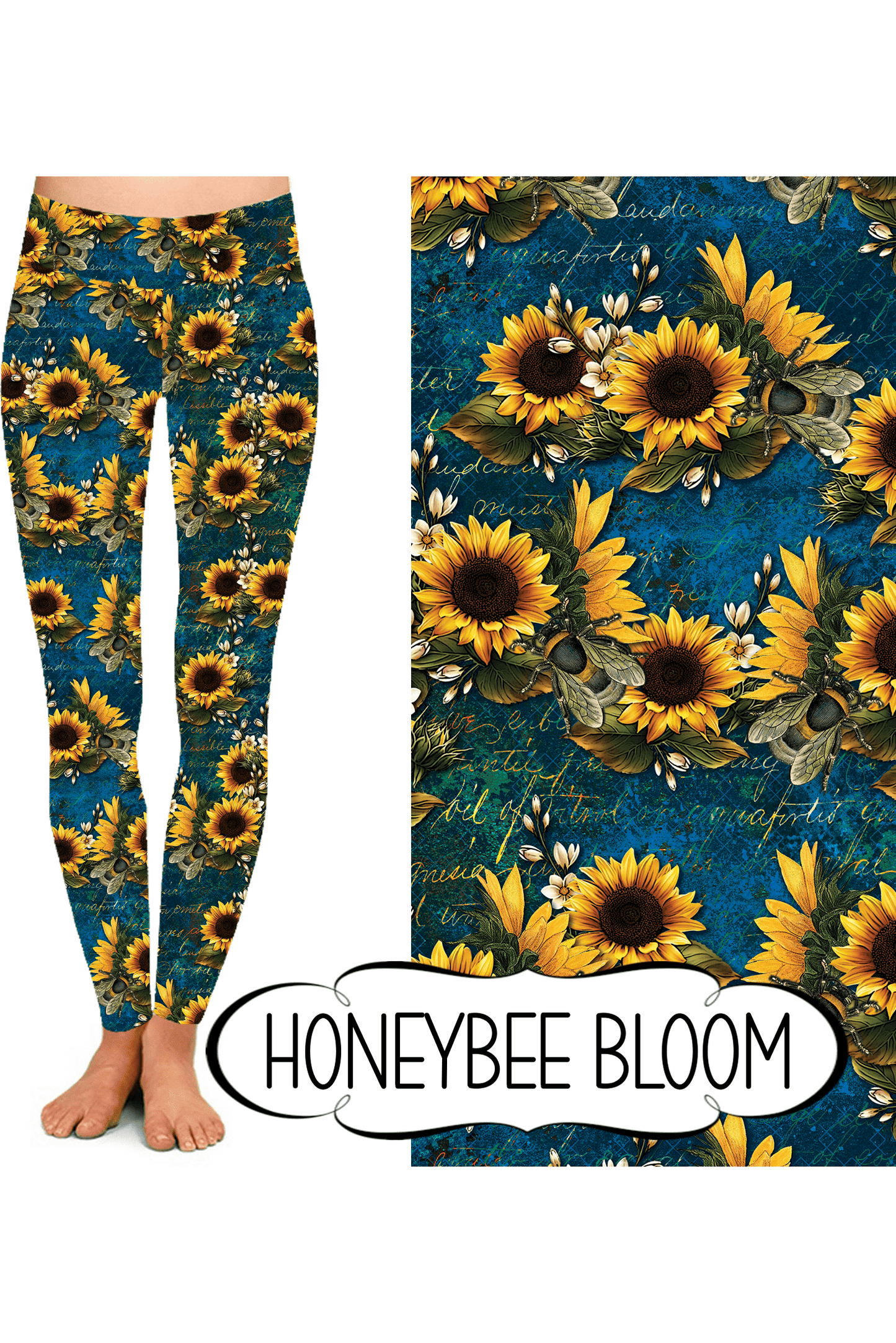 Yoga Style Leggings - Honeybee Bloom by Eleven & Co.