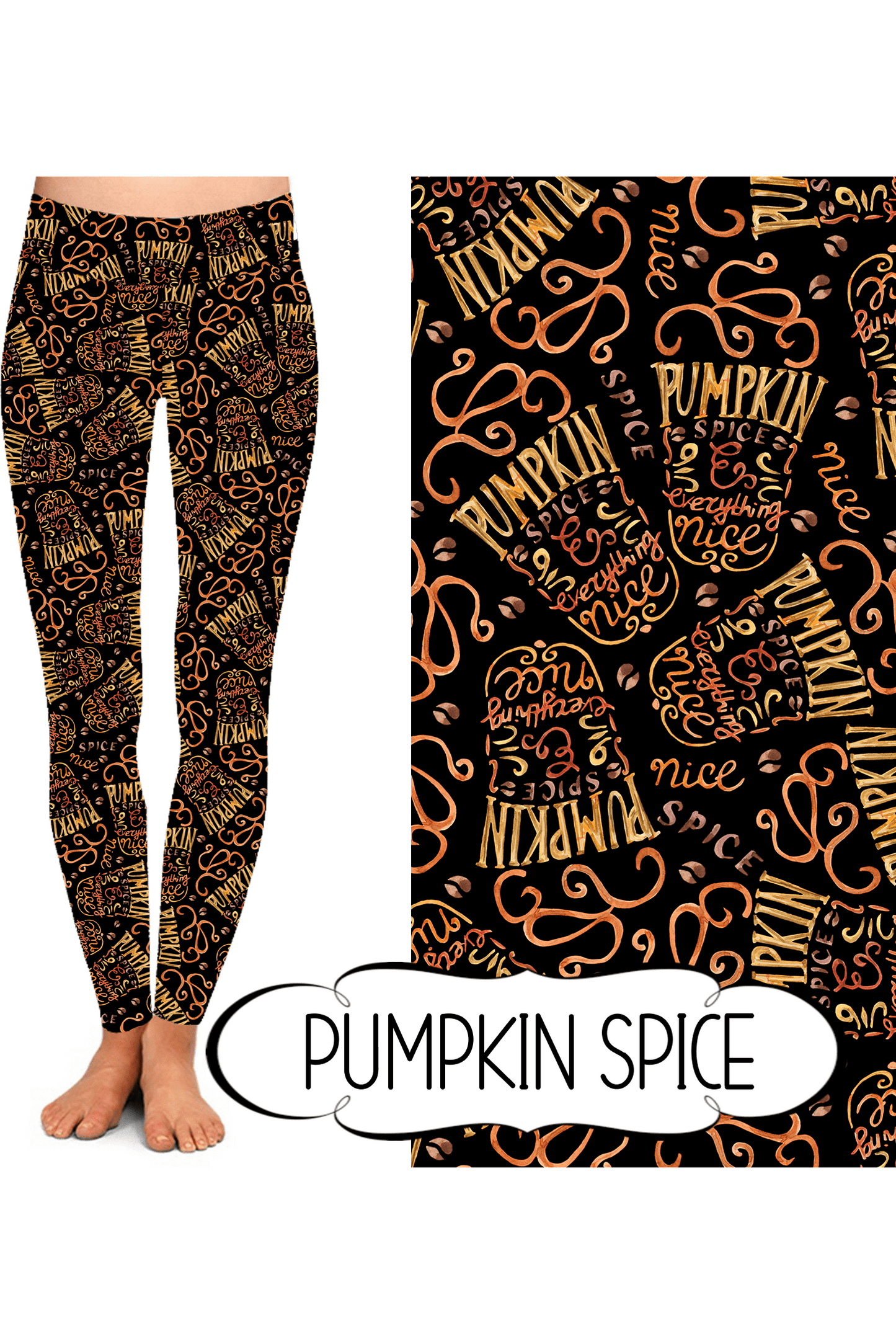 Yoga Style Leggings - Pumpkin Spice by Eleven & Co.
