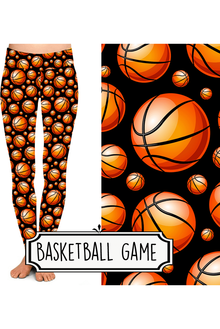 Yoga Style Leggings - Basketball Game by Eleven & Co.