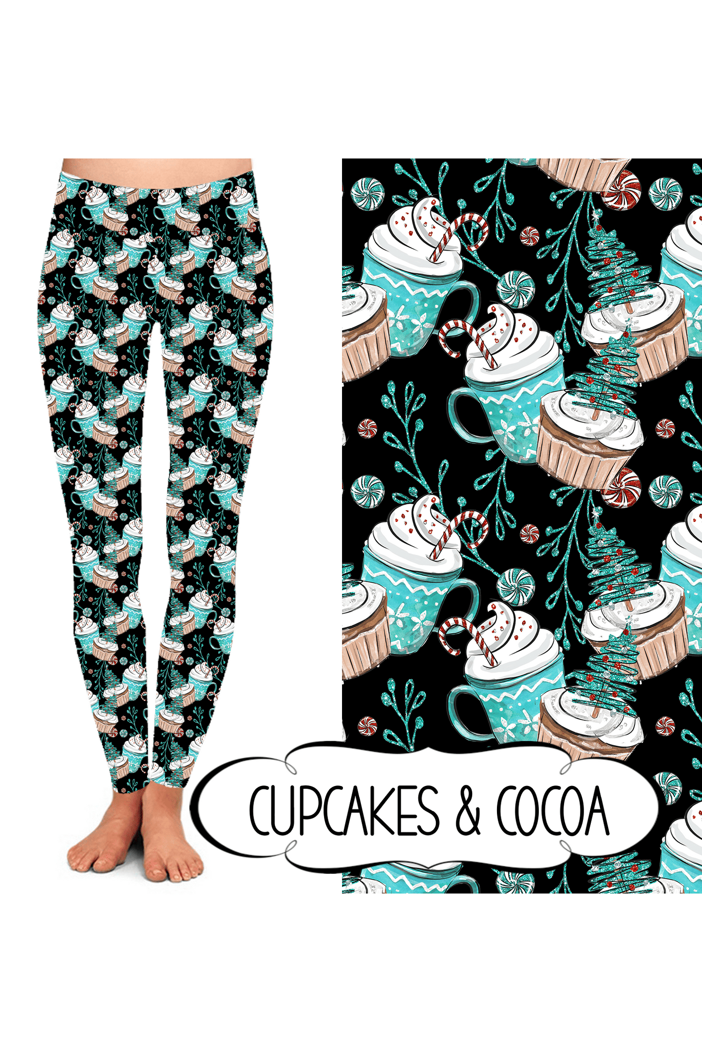 Yoga Style Leggings - Cupcakes & Cocoa by Eleven & Co.