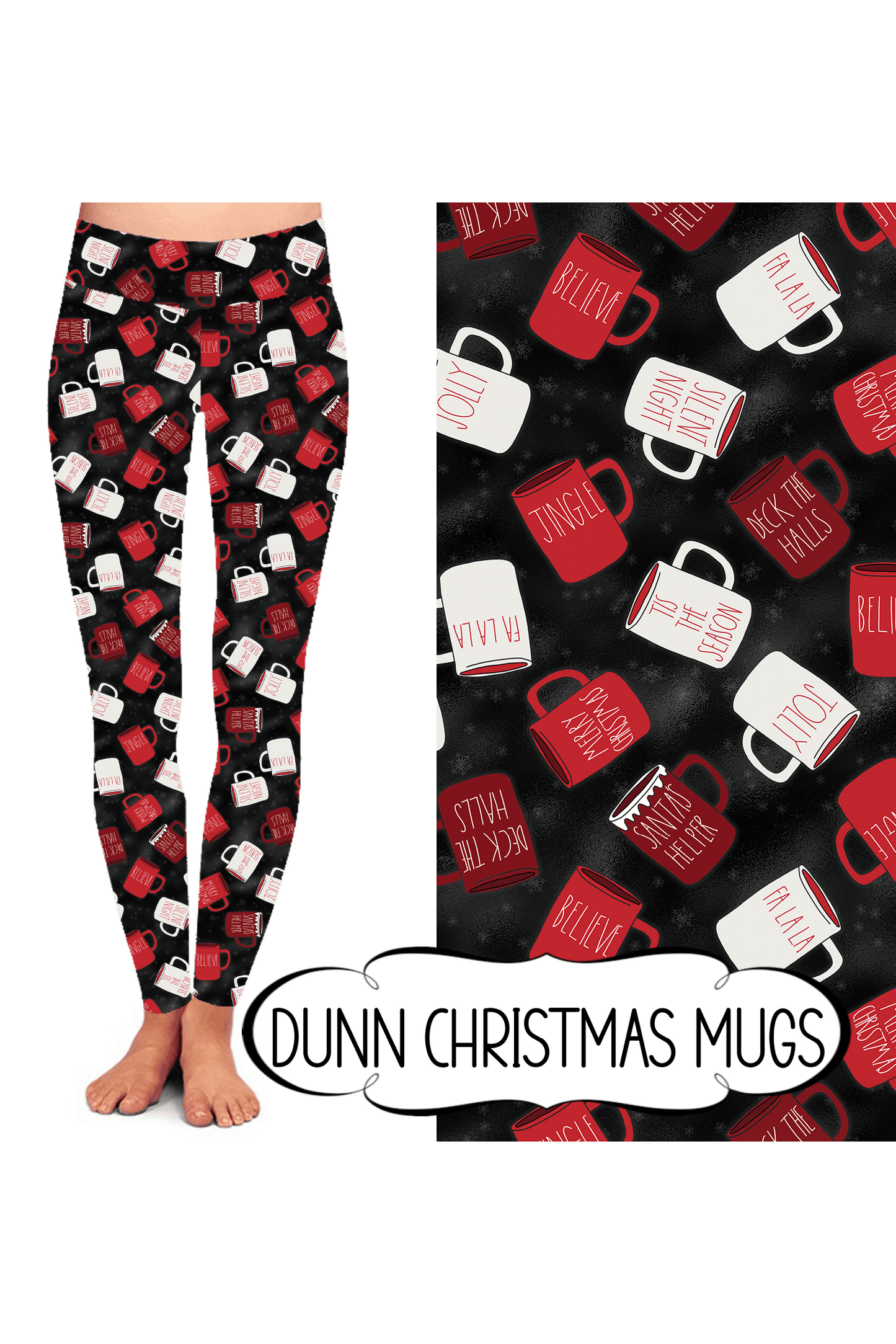 Yoga Style Leggings - Dunn Christmas Mugs by Eleven & Co.