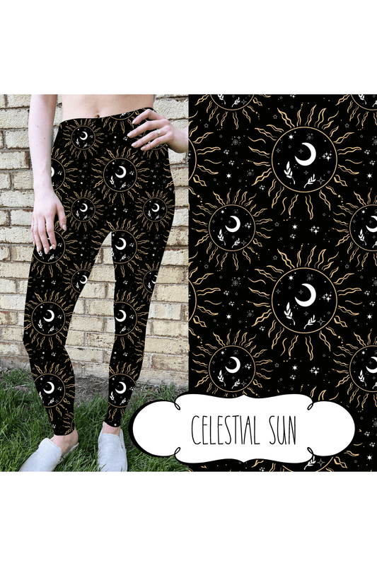 Yoga Style Leggings - Celestial Sun by Eleven & Co.