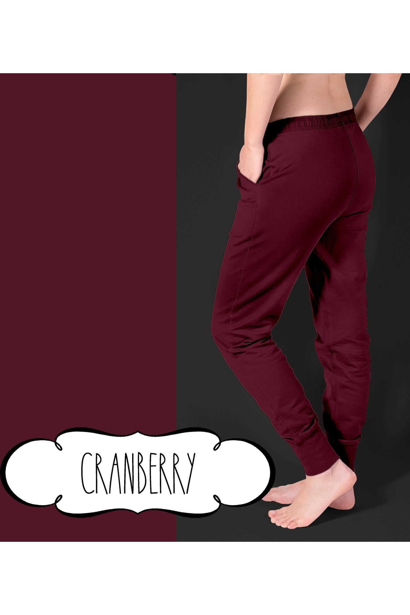 Joggers - Solid Cranberry by Eleven & Co.