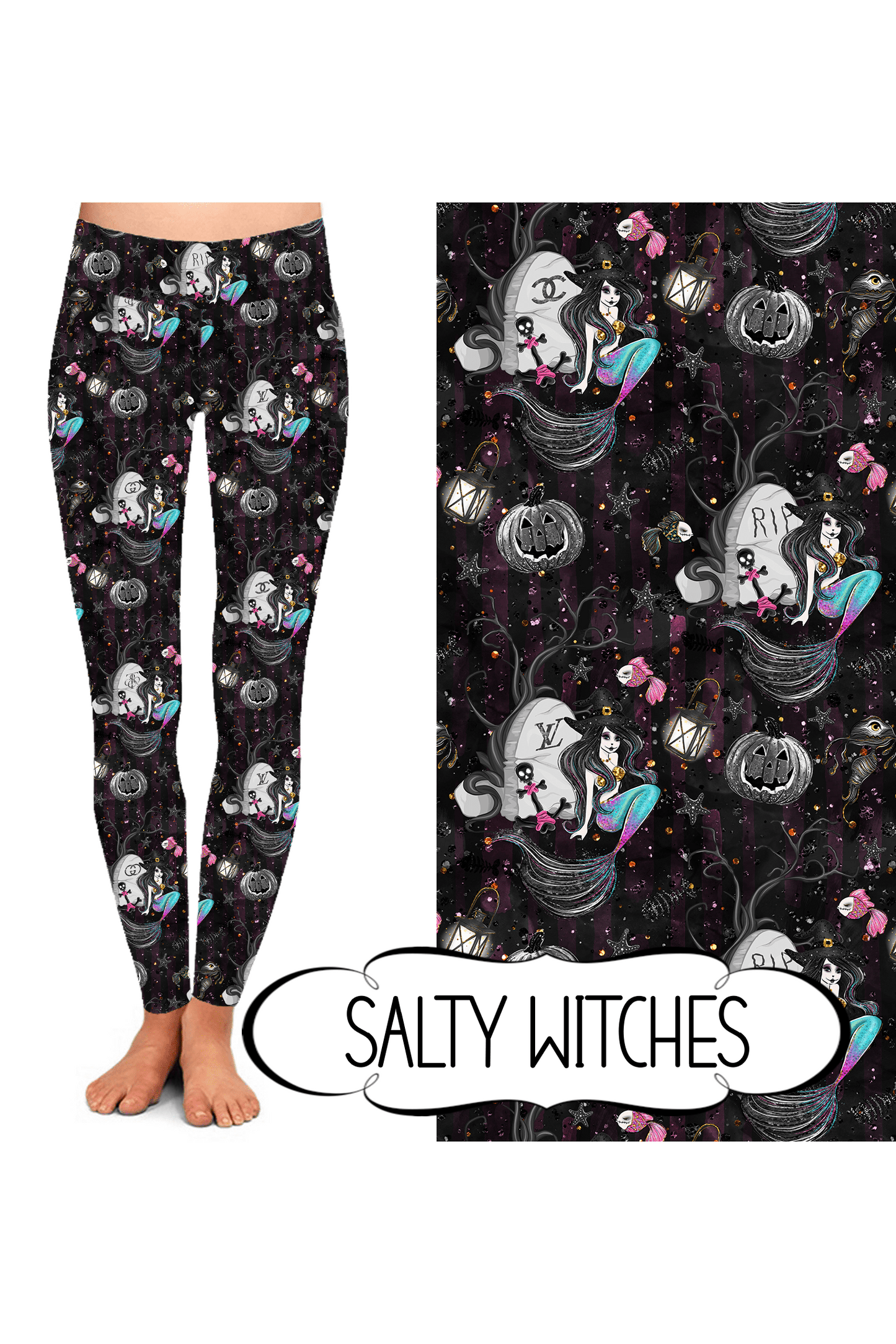 Yoga Style Leggings - Salty Witches by Eleven & Co.