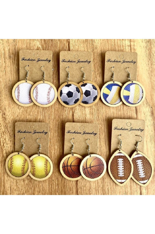 Wooden Sport Earrings