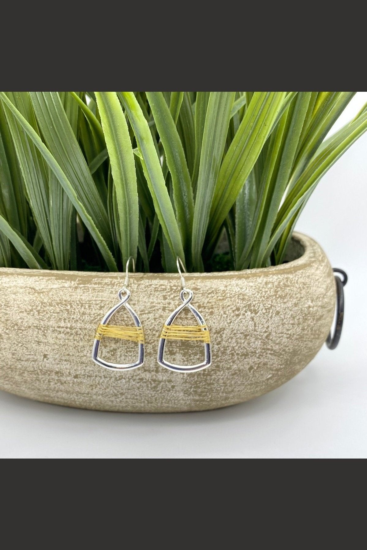 Silver & Gold Wire Earrings