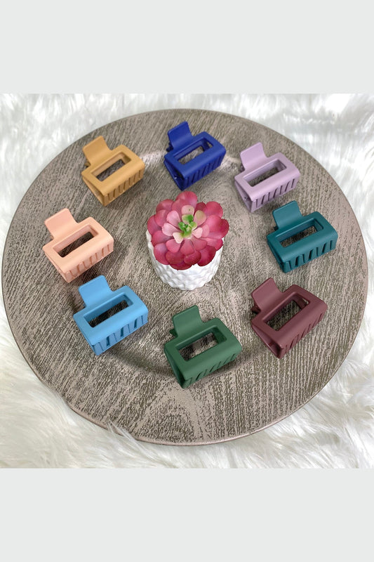 Matte Solid Small Square Claw Clip