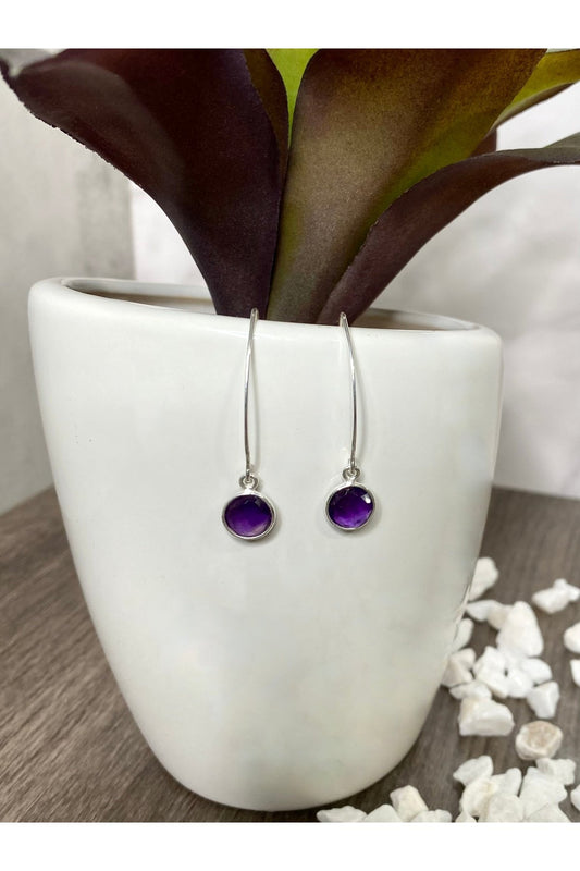 Marquis Amethyst Earring in Sterling Silver