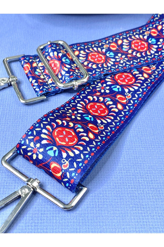 Guitar Strap in Blue Orange