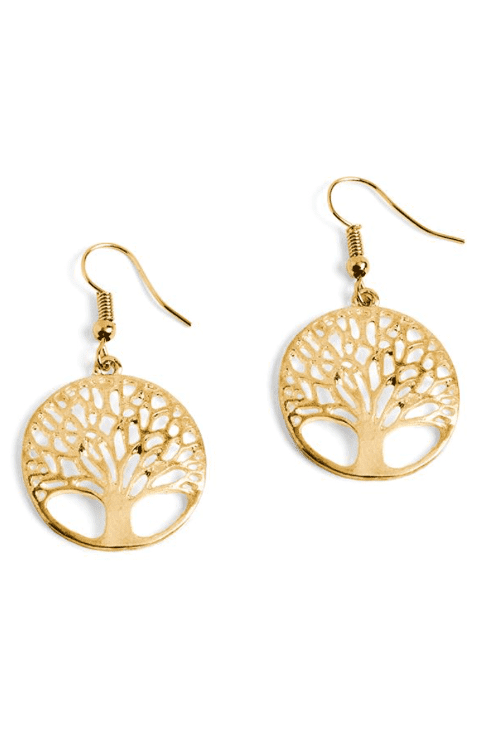 Tree of Life Earrings in Gold