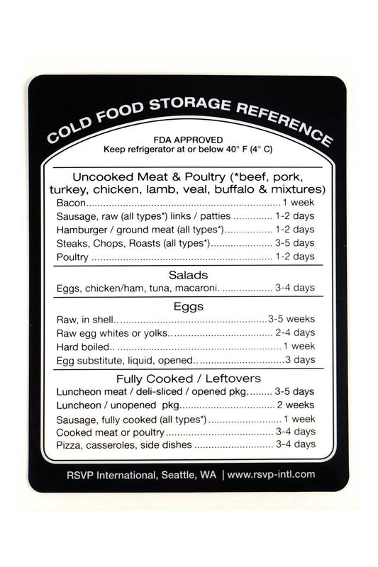 Removable Cold Storage Label