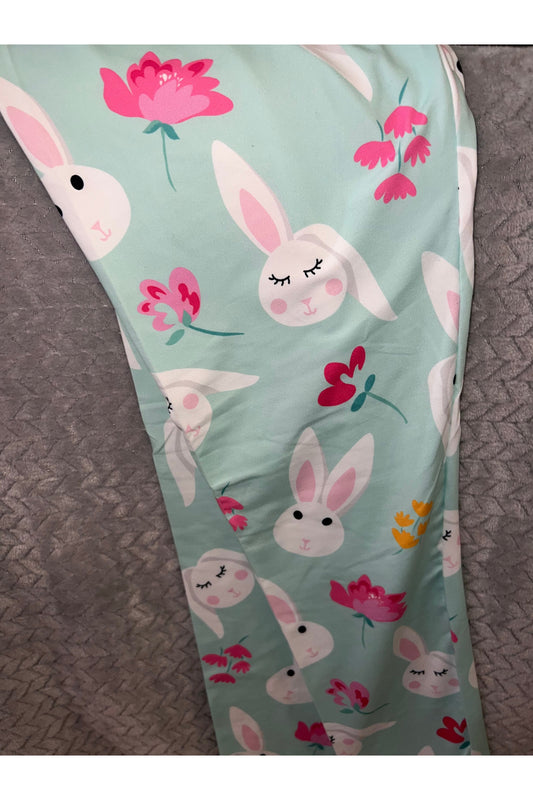 Bunny and Flowers Leggings