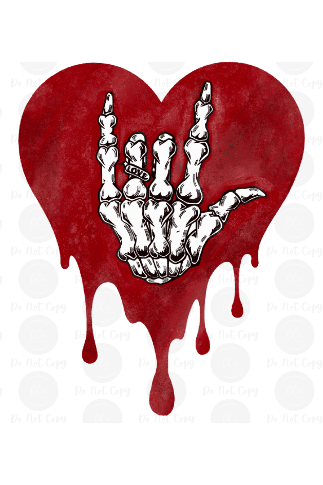 Skeleton Dripping Heart Exclusive Design