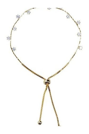 Cubic Zirconia Crystal Bracelet in Gold
