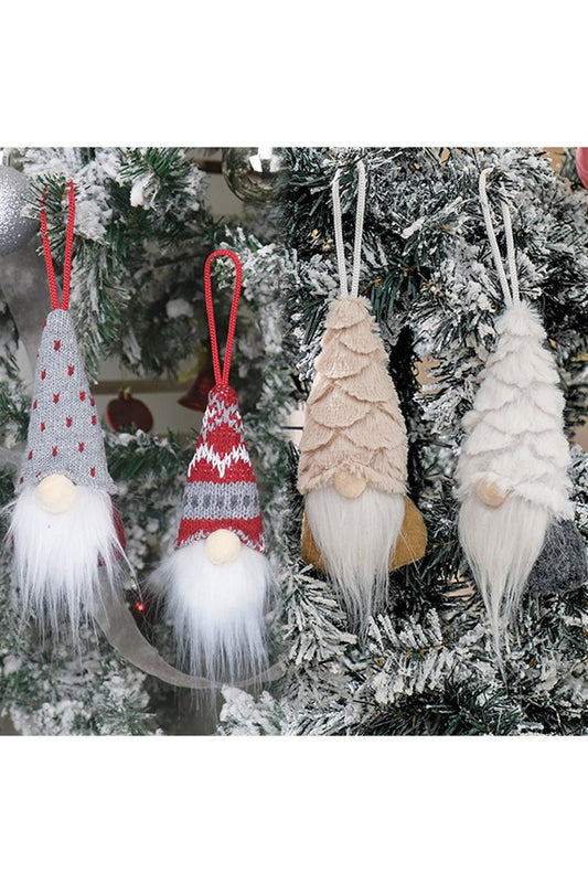 4 Pack Gnome Ornaments